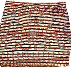 THML Mini Skirt - M red /white /black , rayon  spandex